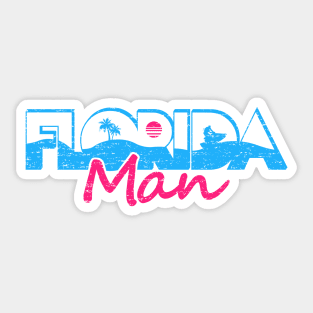 Retro Florida Man Vice Sticker